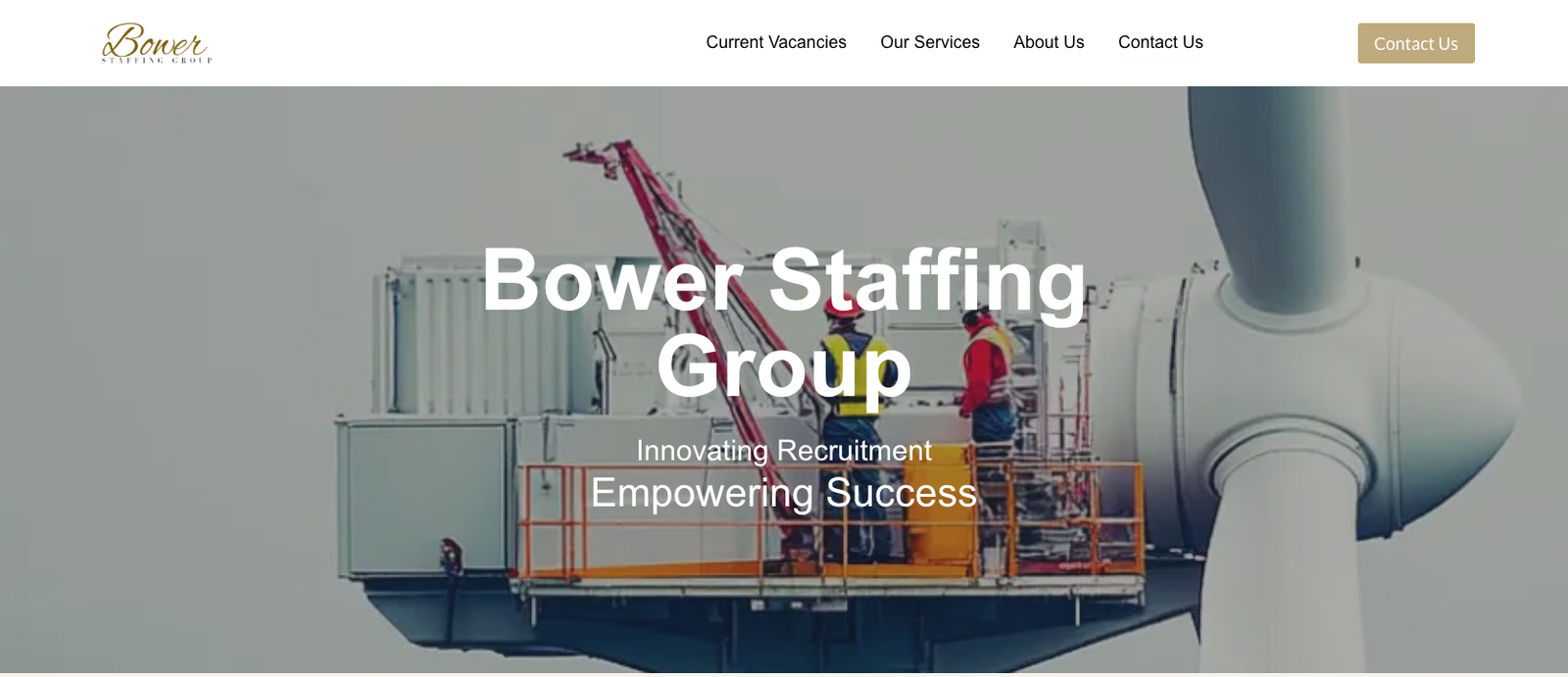 Bower Staffing Group recruitment website